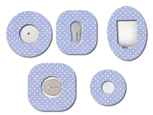 Polka Dot Blue CGM Patch