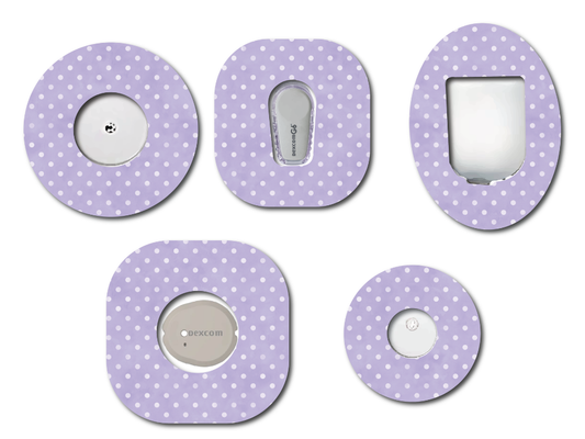 Polka Dot Periwinkle CGM Patch