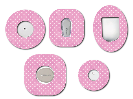 Polka Dot Pink CGM Patch