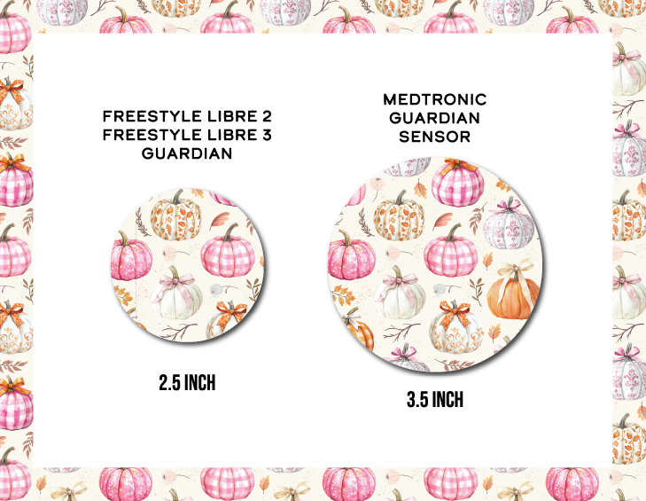 Autumn Pastel Pumpkin CGM Decorative Over Patch (No Hole)