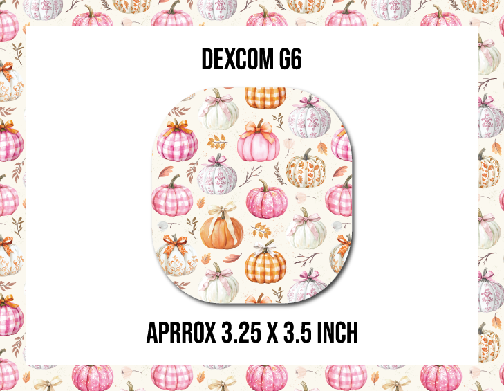 Autumn Pastel Pumpkin CGM Decorative Over Patch (No Hole)