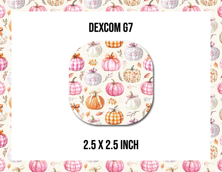 Autumn Pastel Pumpkin CGM Decorative Over Patch (No Hole)
