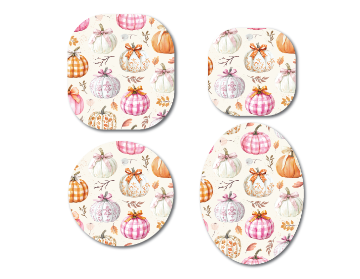Autumn Pastel Pumpkin CGM Decorative Over Patch (No Hole)