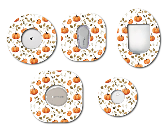Pumpkin and Leaves CGM Patch