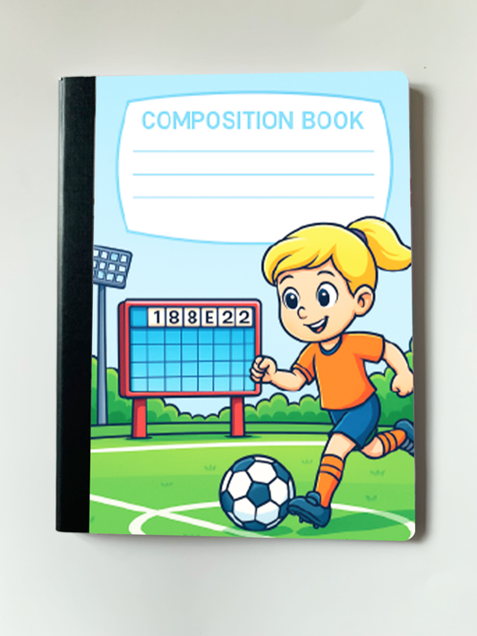 Personalized Composition Notebook - Soccer Girl