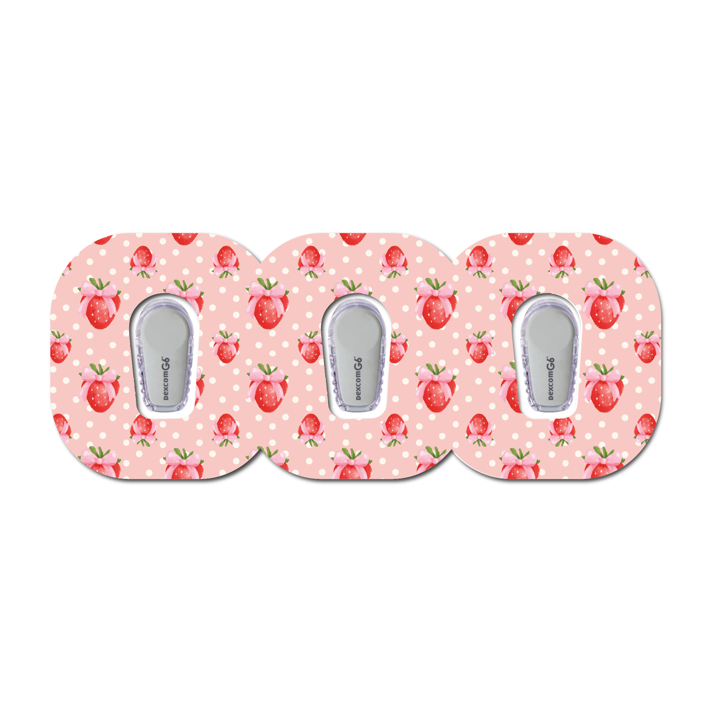 Strawberry Coquette Berries 3 Pack CGM Patches