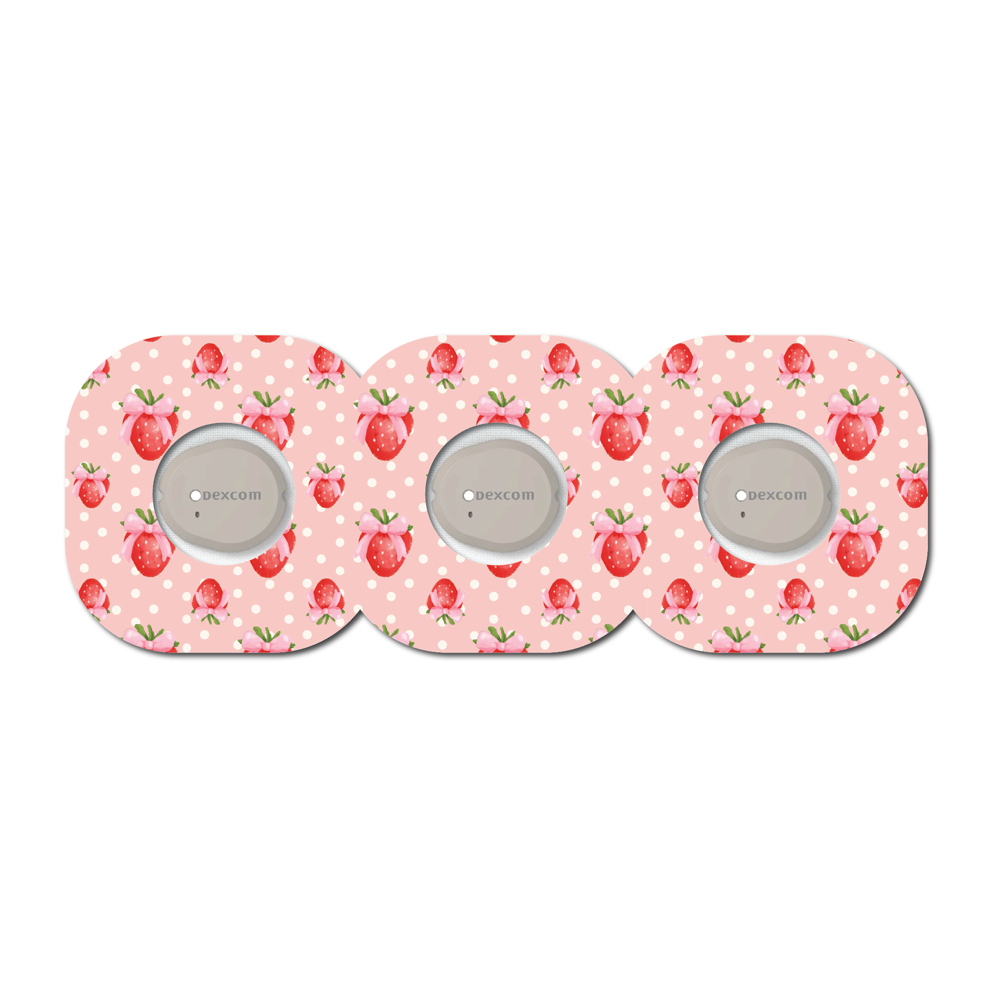 Strawberry Coquette Berries 3 Pack CGM Patches