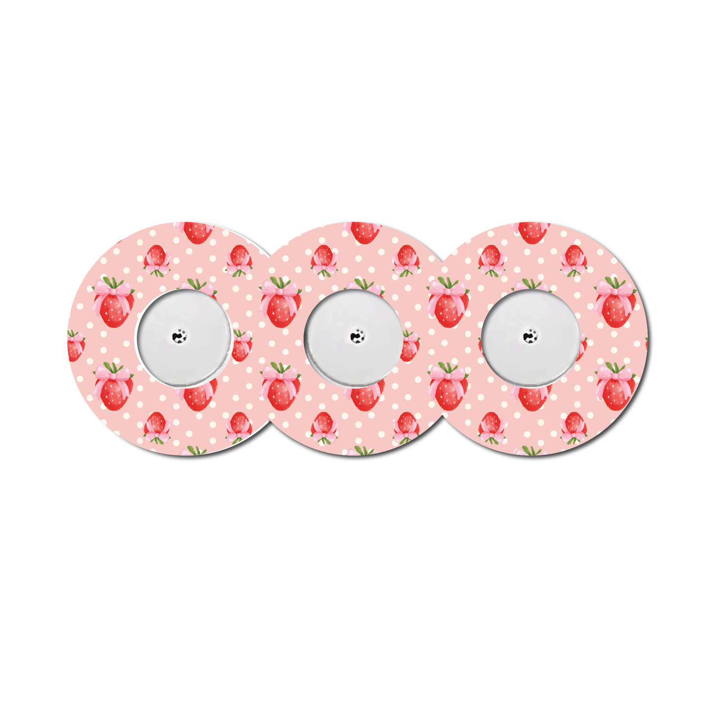 Strawberry Coquette Berries 3 Pack CGM Patches