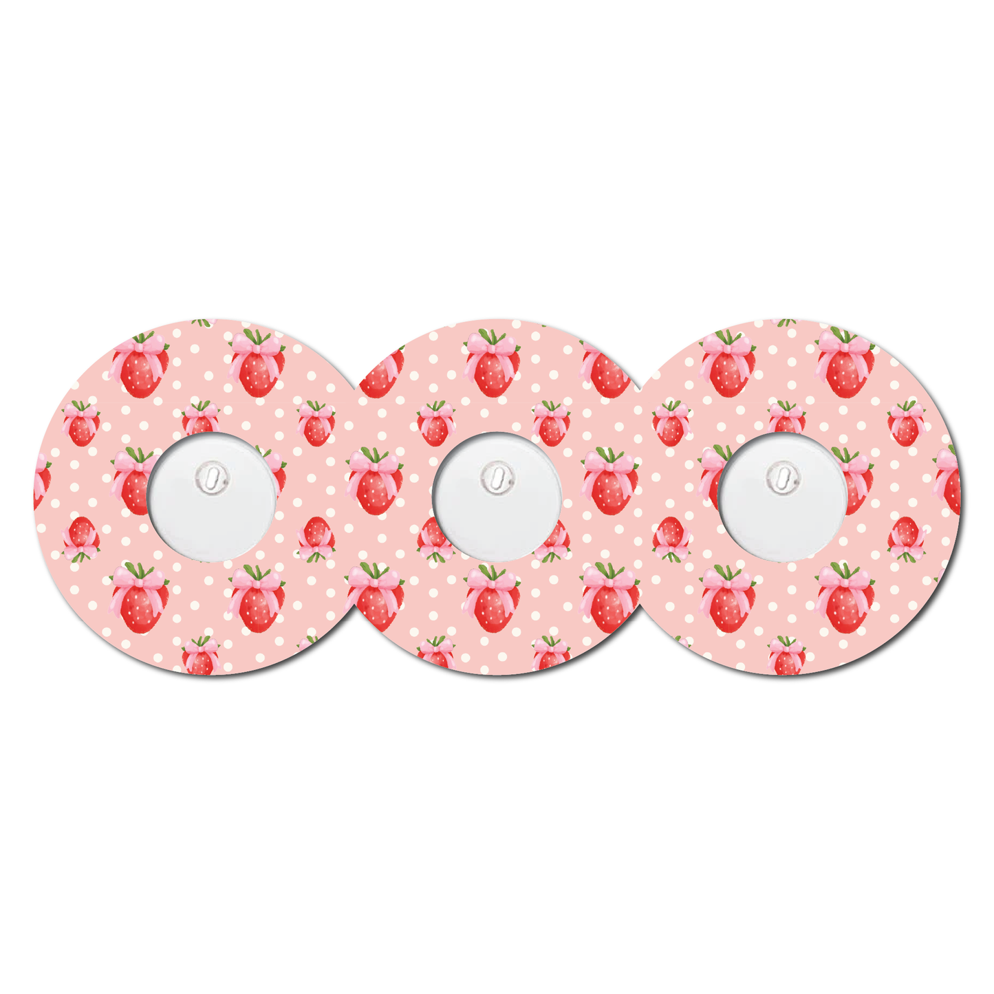 Strawberry Coquette Berries 3 Pack CGM Patches