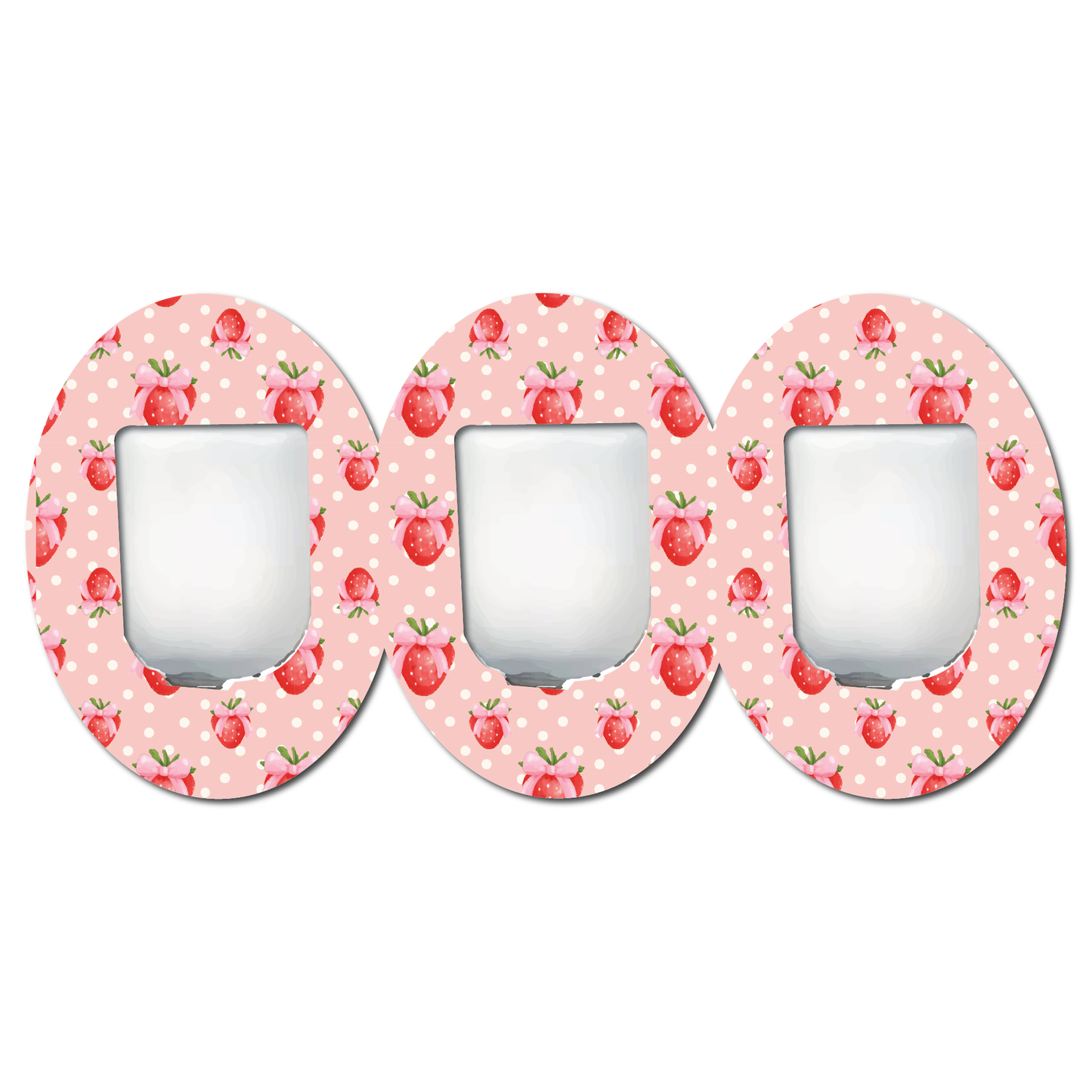 Strawberry Coquette Berries 3 Pack CGM Patches