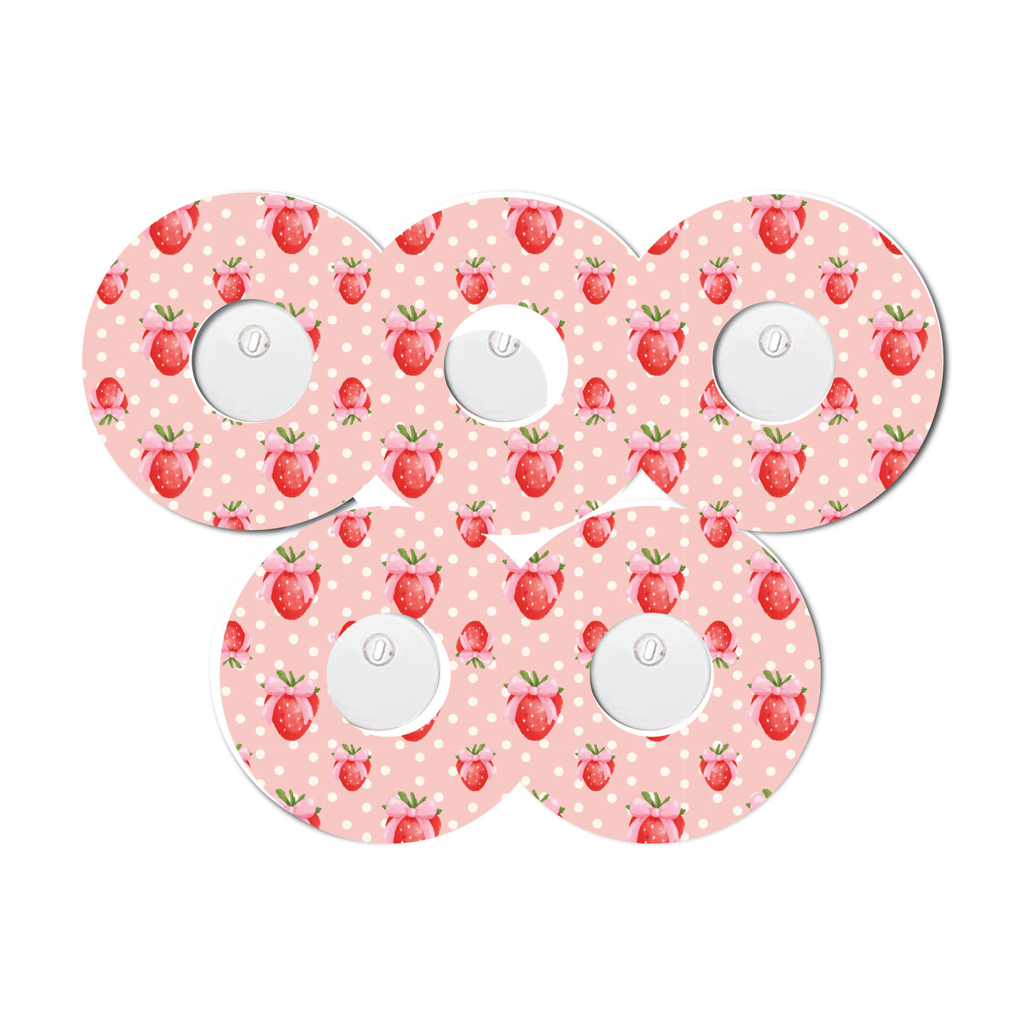 Strawberry Coquette Berries 5 Pack CGM Patches