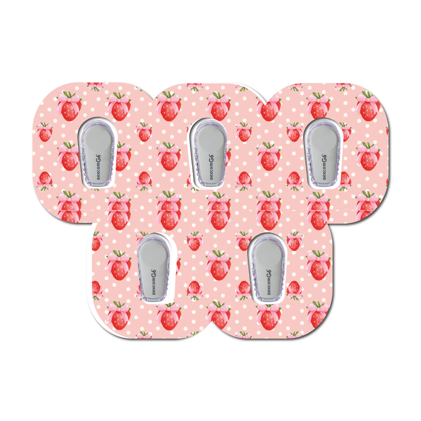 Strawberry Coquette Berries 5 Pack CGM Patches