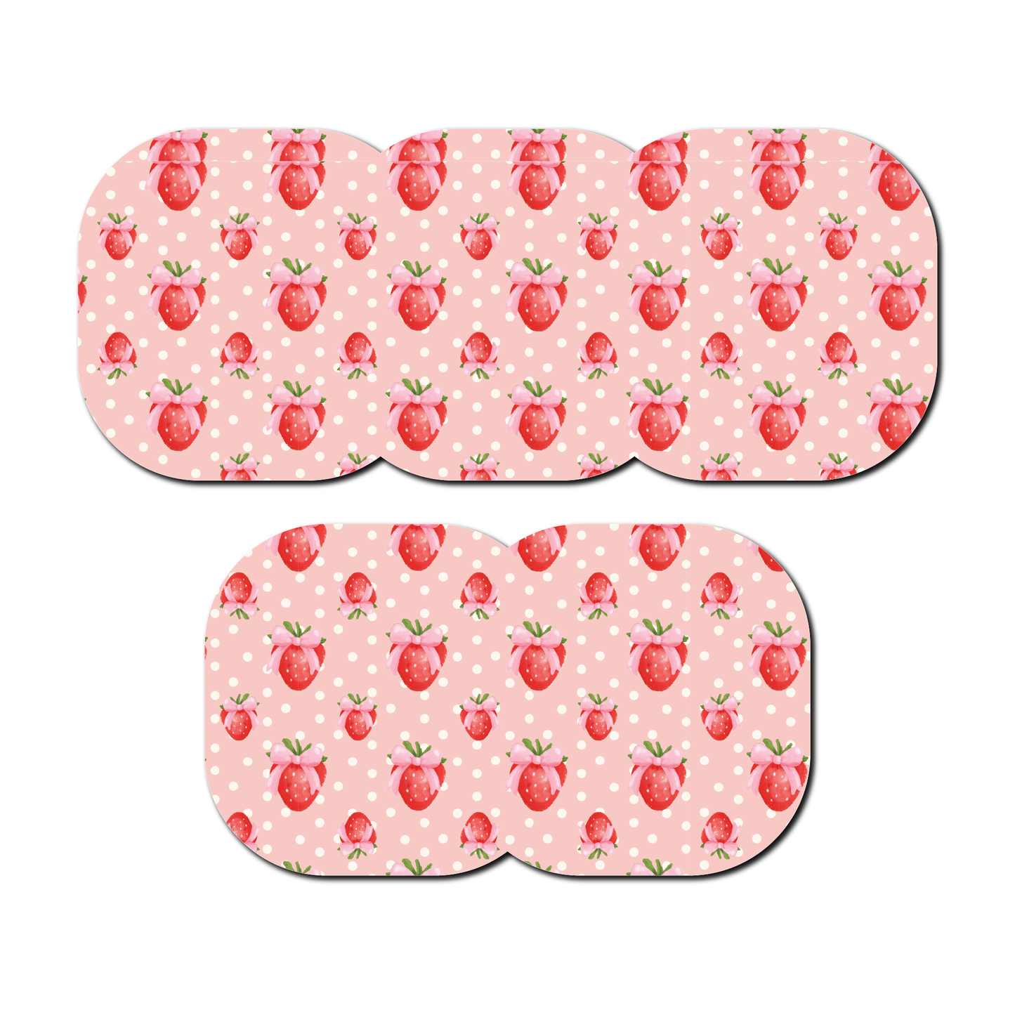 Strawberry Coquette Berries 5 Pack CGM Patches