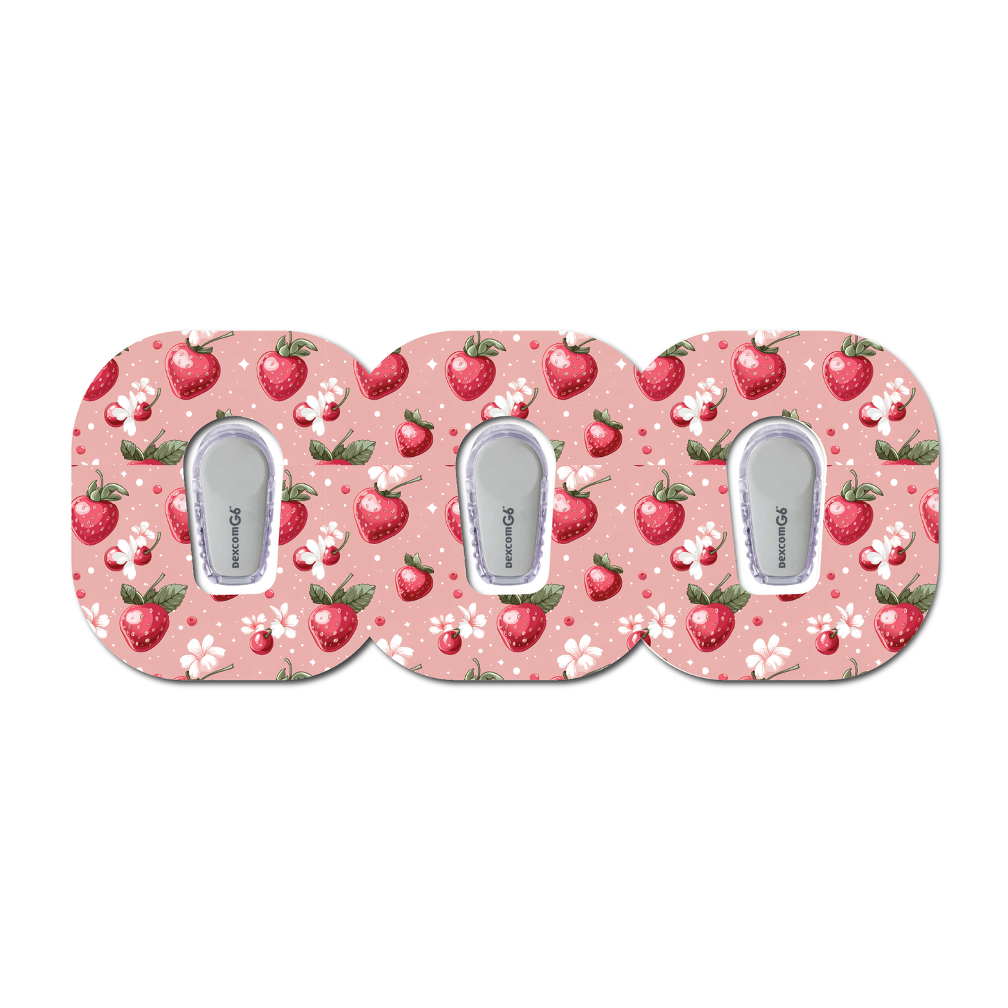 Strawberry Coquette Bloom 3 Pack CGM Patches