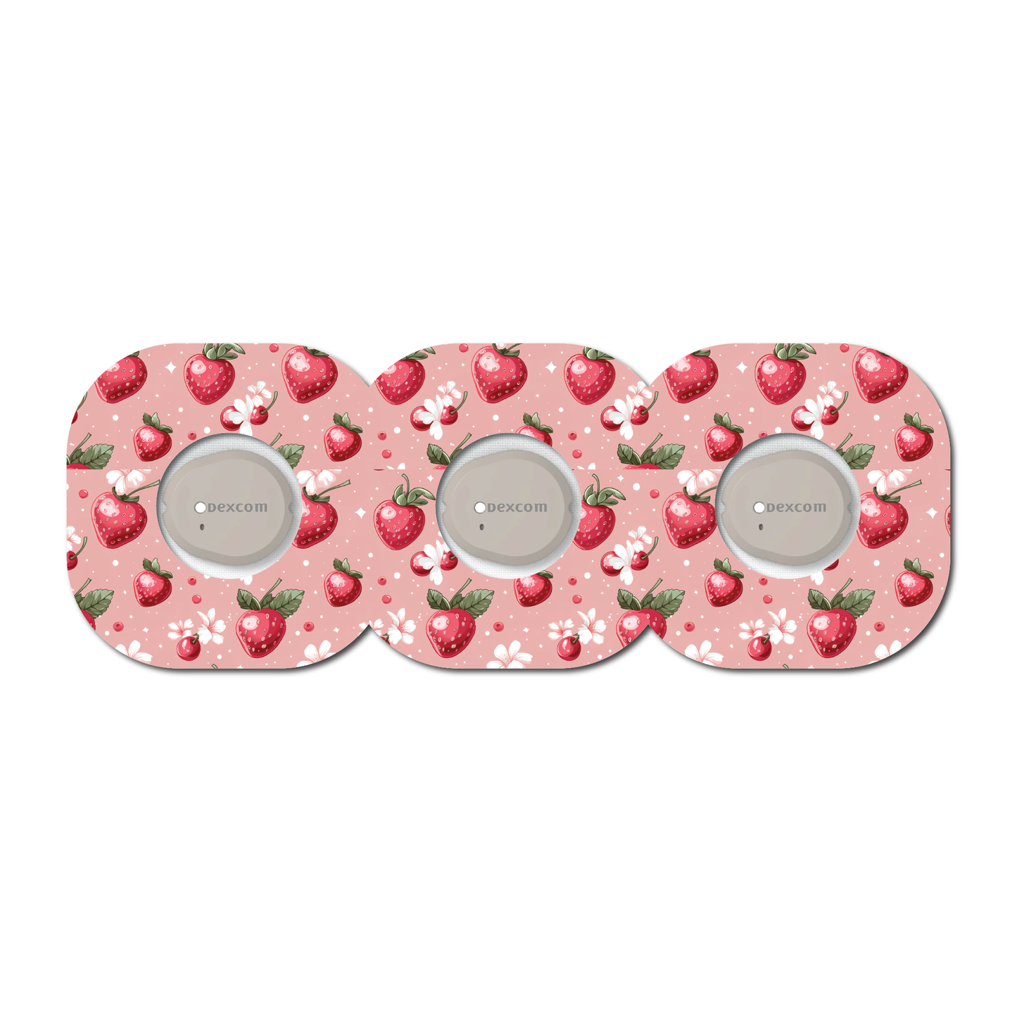 Strawberry Coquette Bloom 3 Pack CGM Patches
