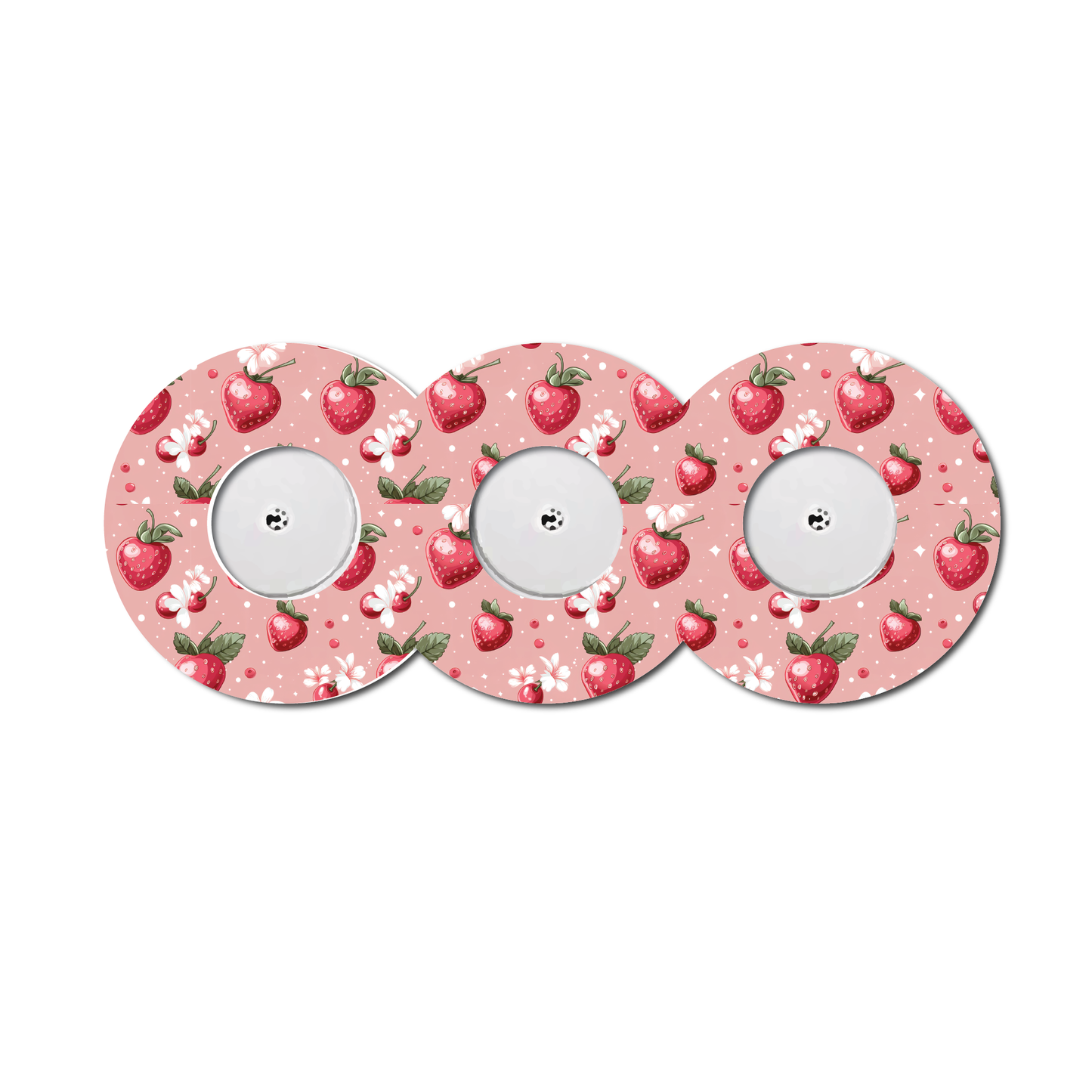 Strawberry Coquette Bloom 3 Pack CGM Patches