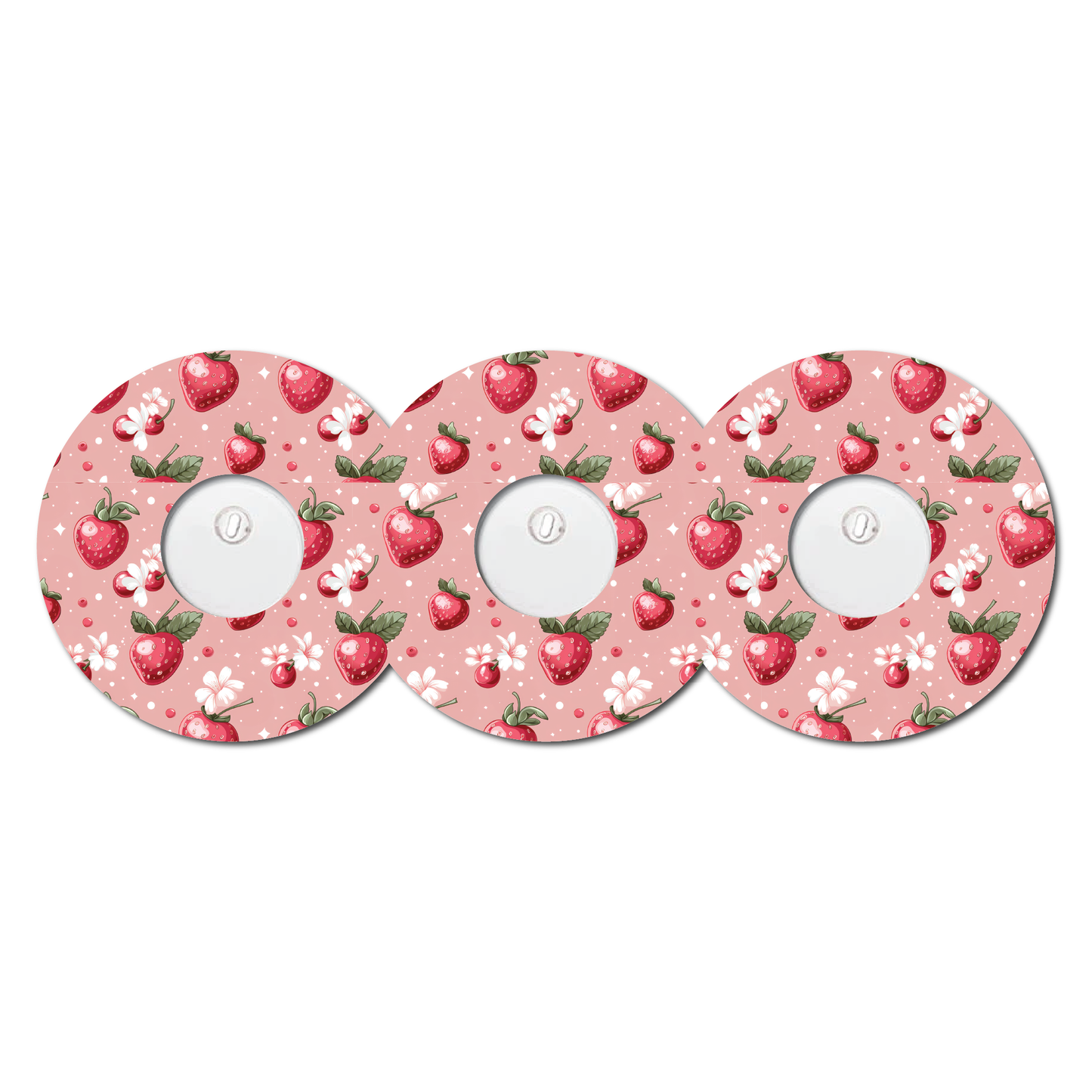 Strawberry Coquette Bloom 3 Pack CGM Patches