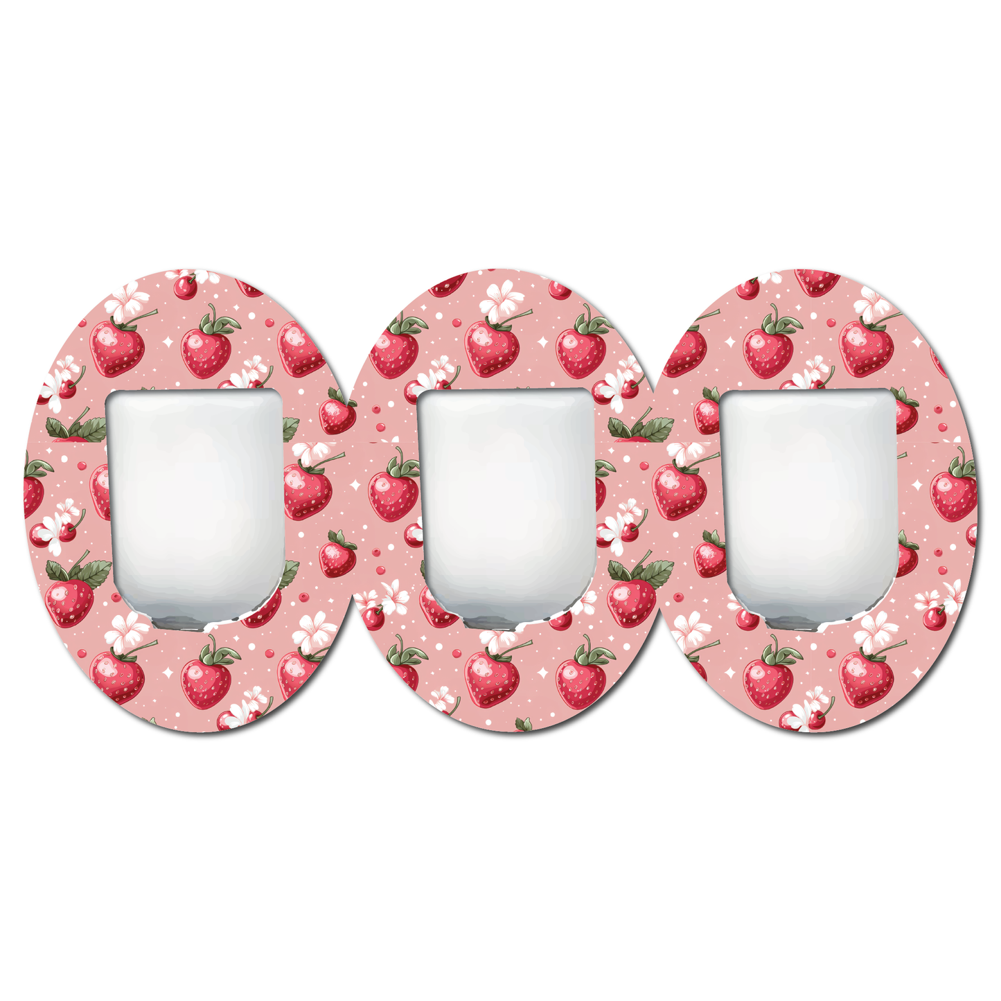 Strawberry Coquette Bloom 3 Pack CGM Patches
