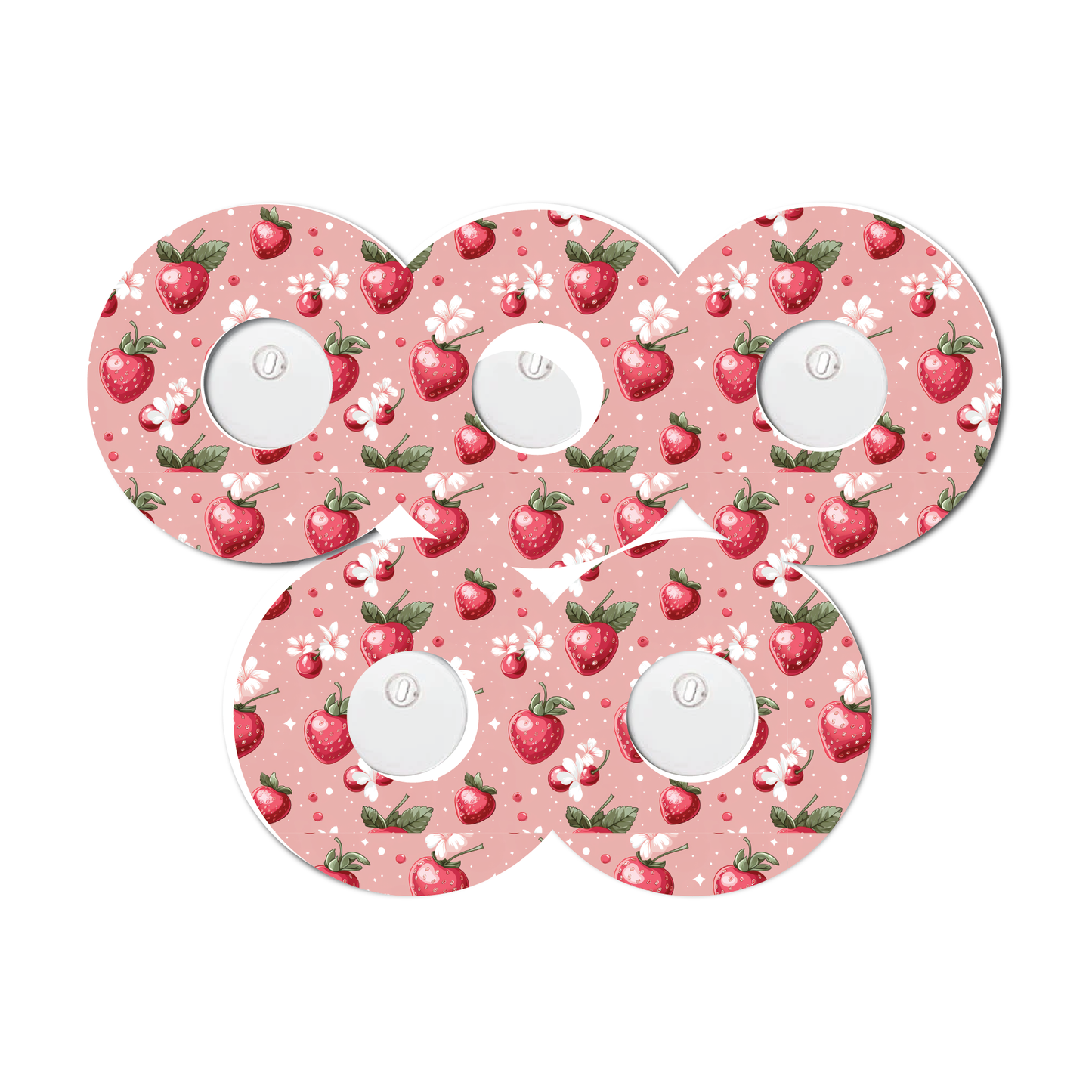 Strawberry Coquette Bloom 5 Pack CGM Patches