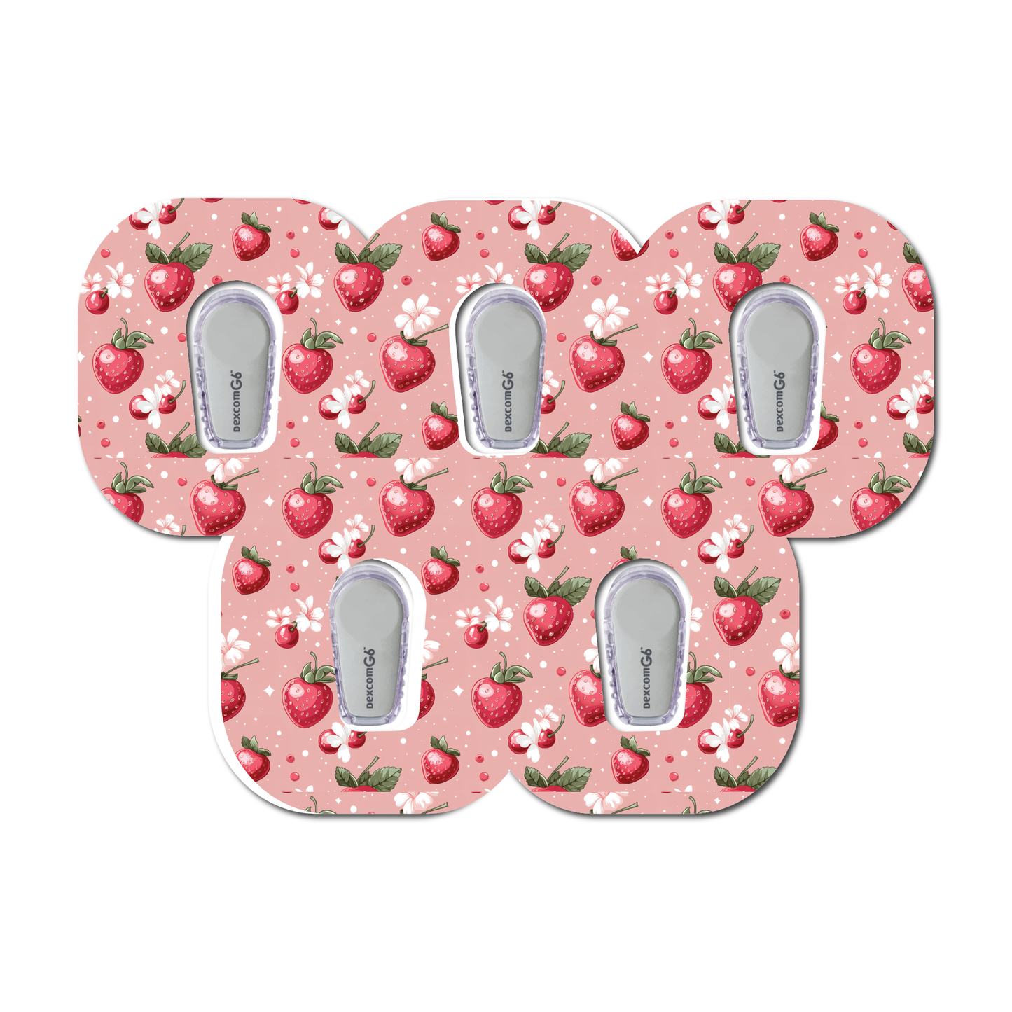 Strawberry Coquette Bloom 5 Pack CGM Patches