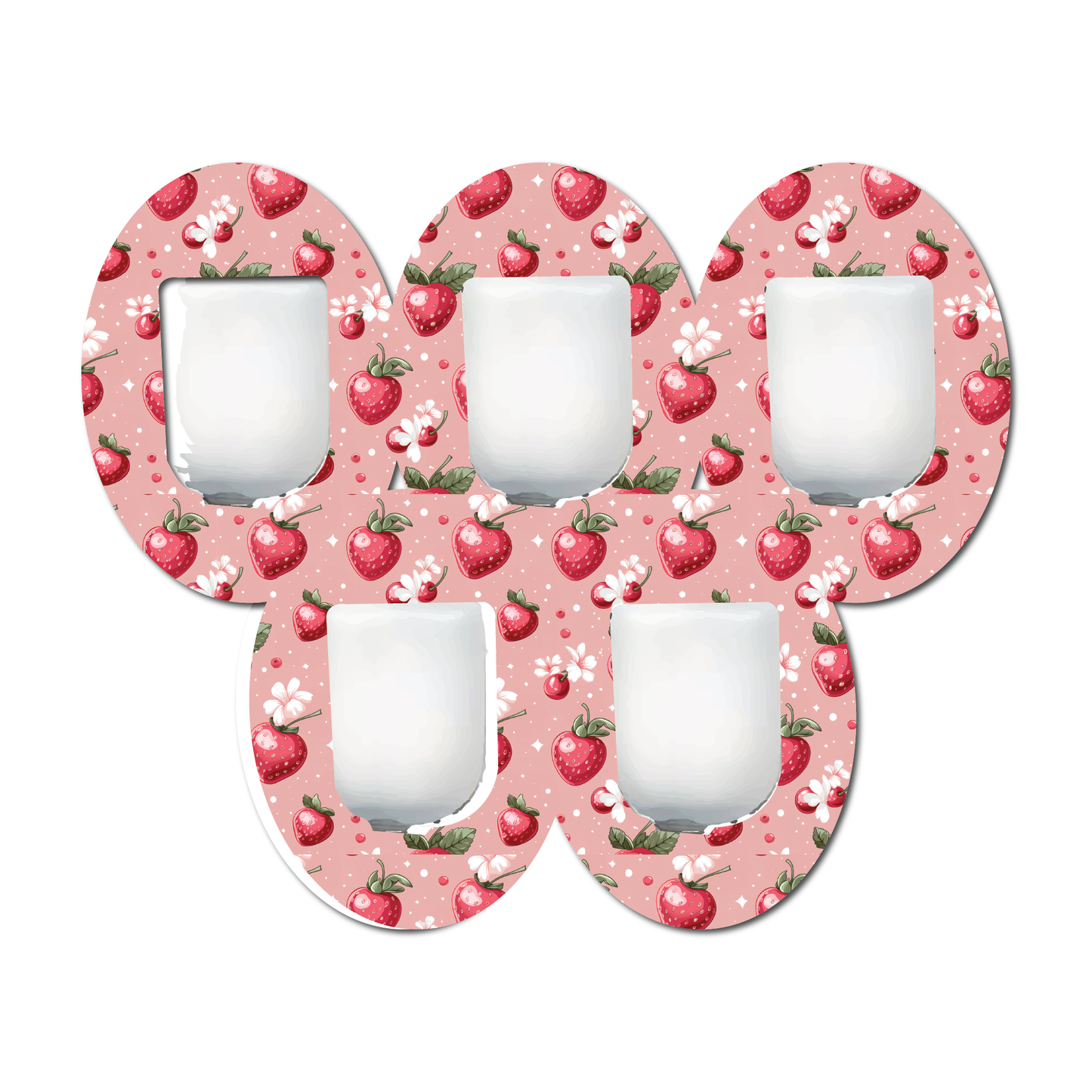 Strawberry Coquette Bloom 5 Pack CGM Patches