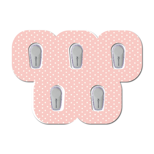 Strawberry Coquette Light Dots 5 Pack CGM Patches