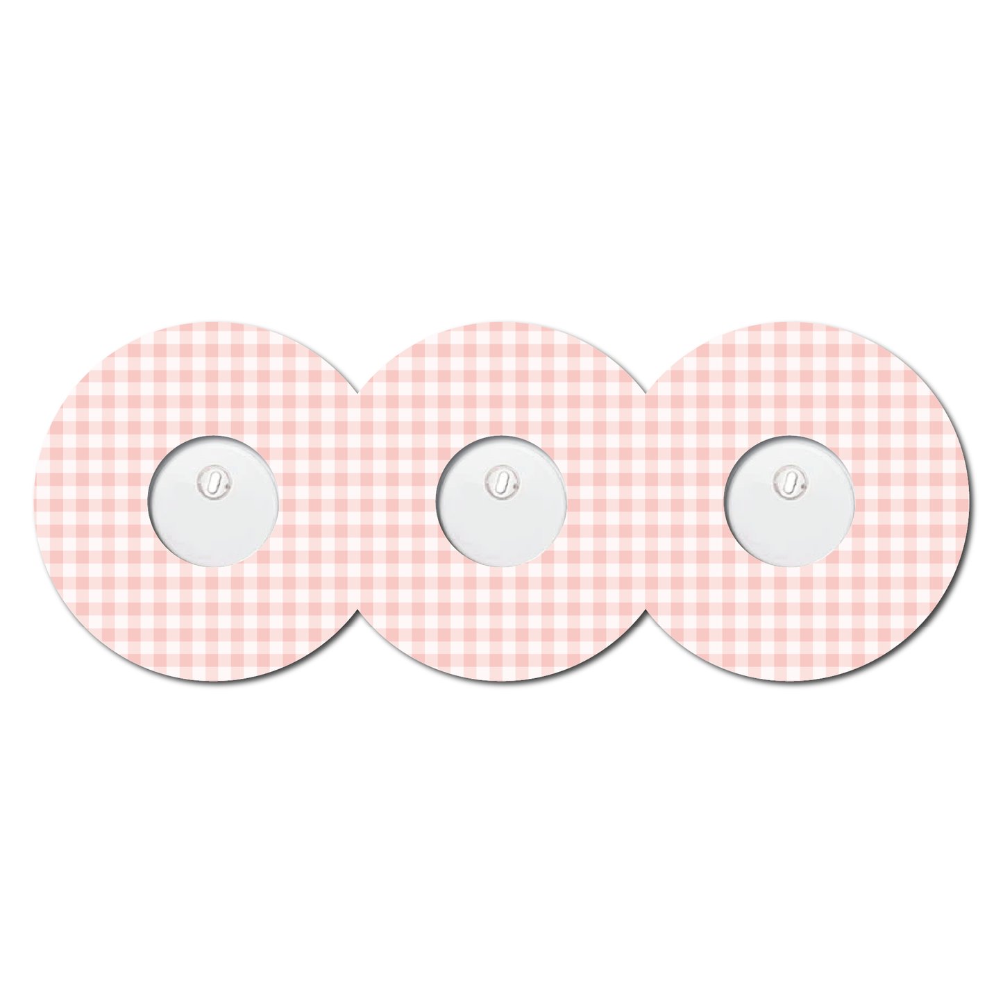 Strawberry Coquette Light Gingham 3 Pack CGM Patches