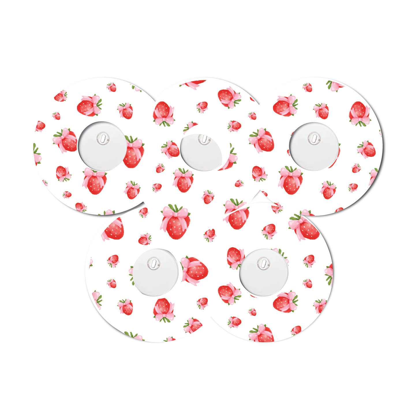 Strawberry Coquette Tossed Berries 5 Pack CGM Patches