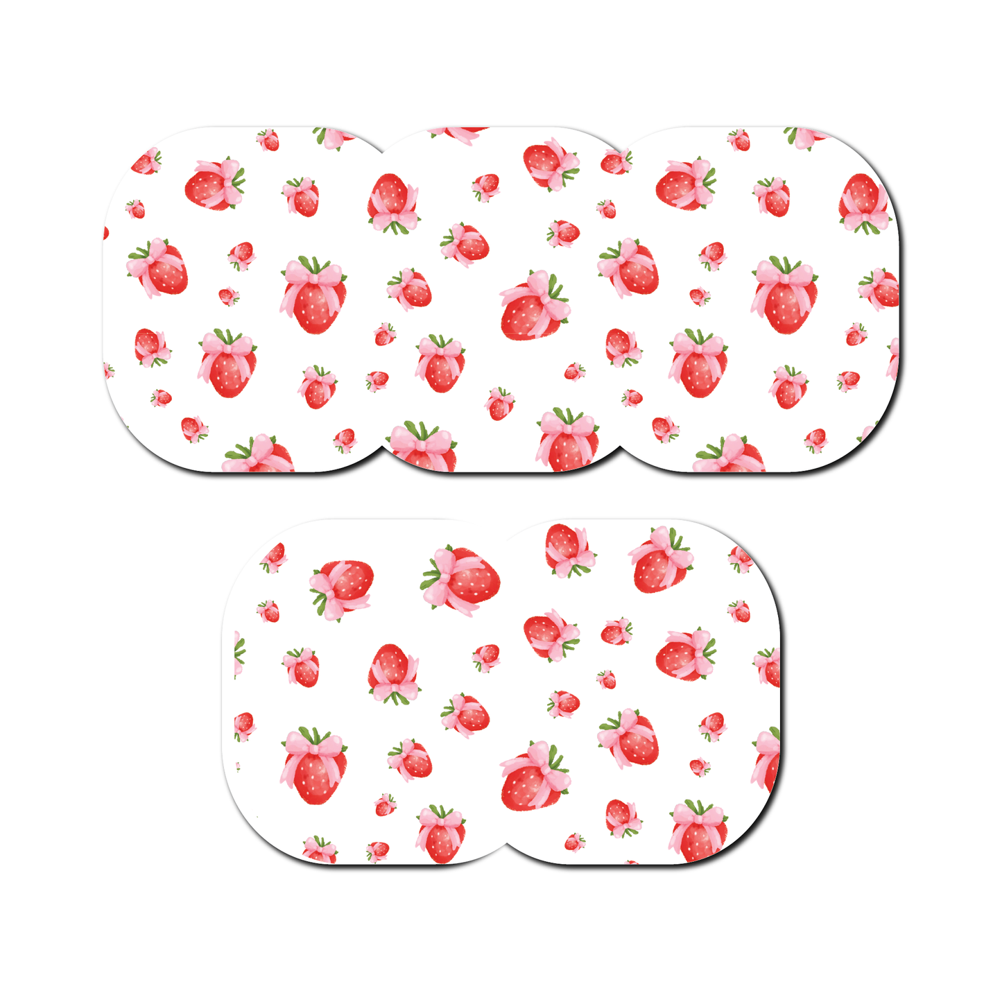 Strawberry Coquette Tossed Berries 5 Pack CGM Patches