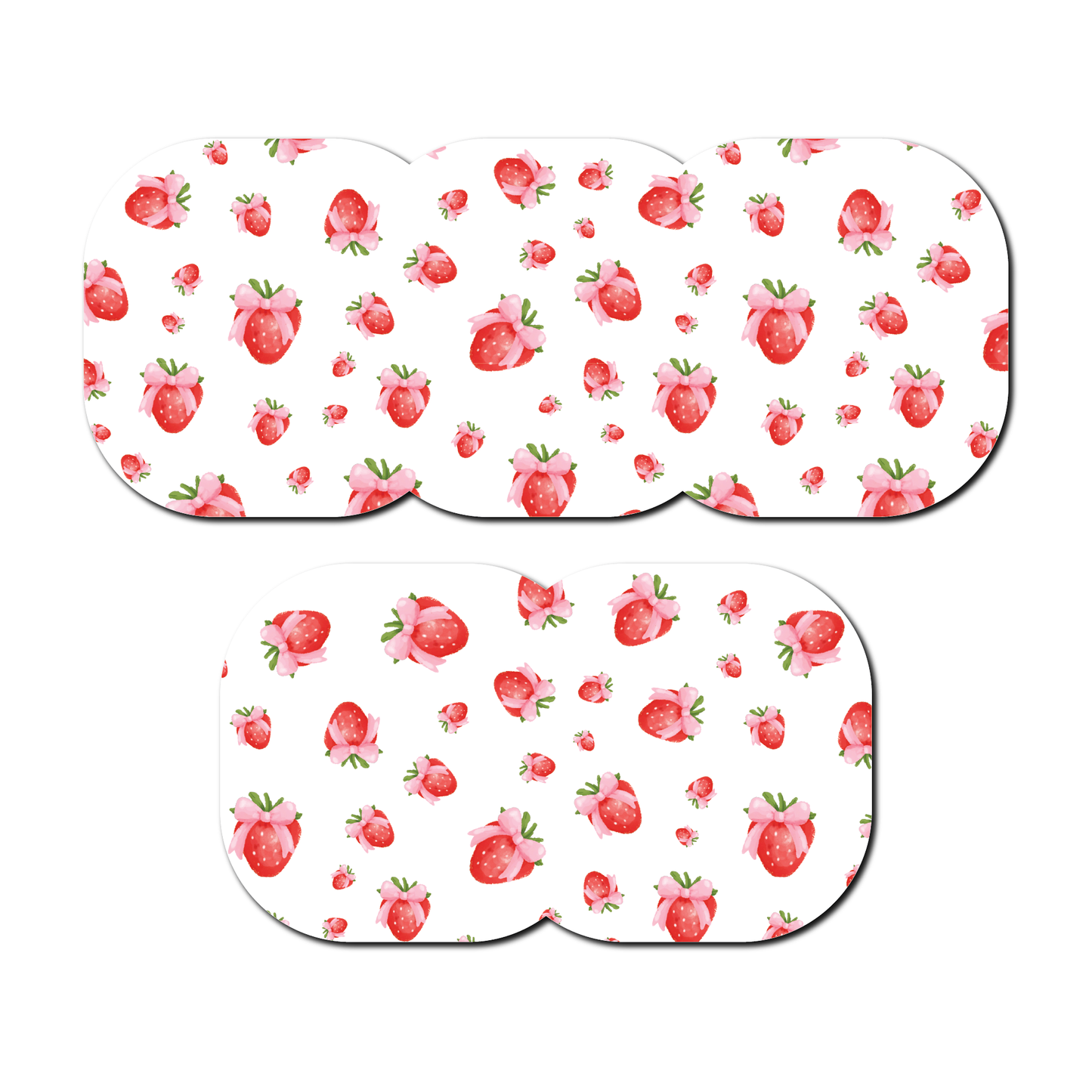 Strawberry Coquette Tossed Berries 5 Pack CGM Patches