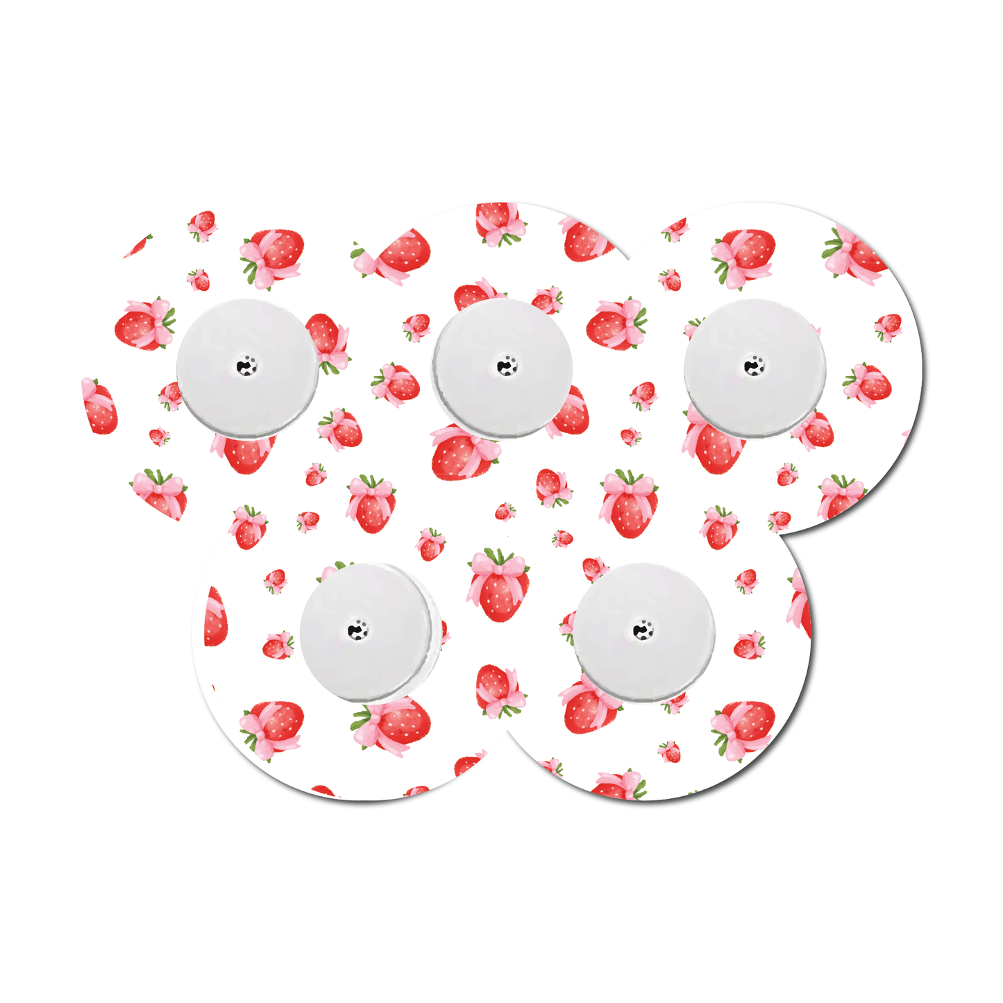 Strawberry Coquette Tossed Berries 5 Pack CGM Patches