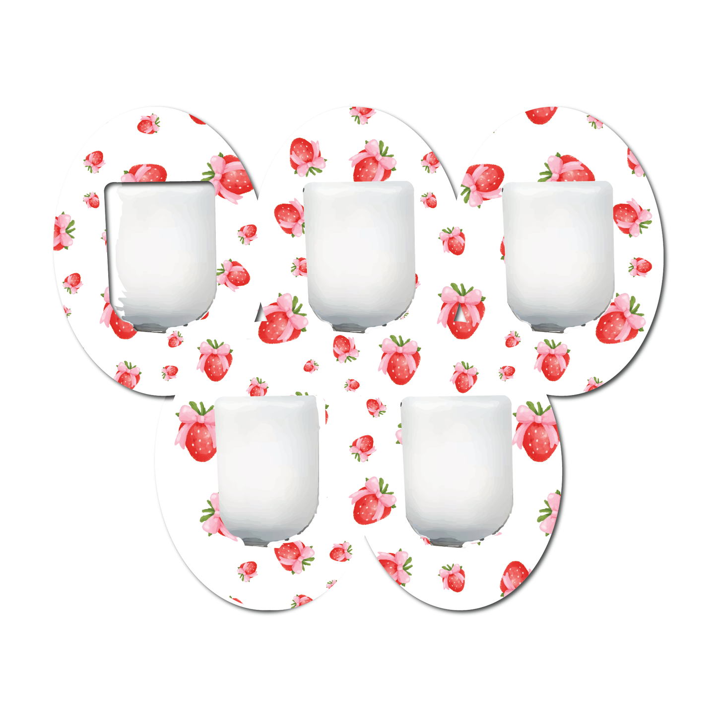 Strawberry Coquette Tossed Berries 5 Pack CGM Patches