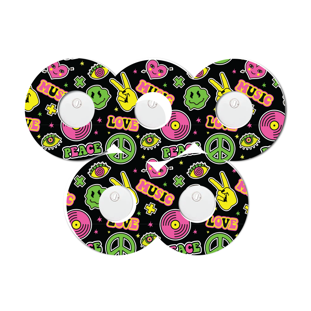 Groovy Smilies 5 Pack CGM Patches