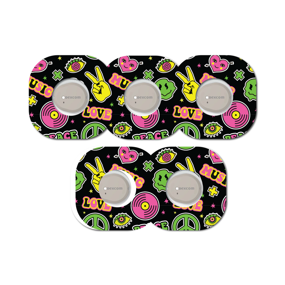 Groovy Smilies 5 Pack CGM Patches