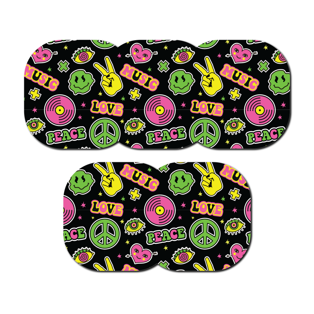 Groovy Smilies 5 Pack CGM Patches