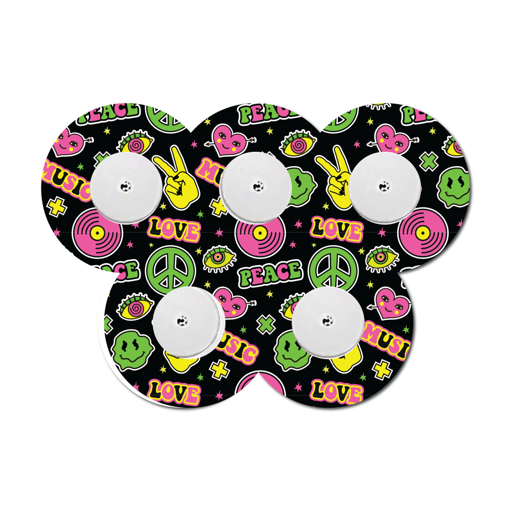 Groovy Smilies 5 Pack CGM Patches