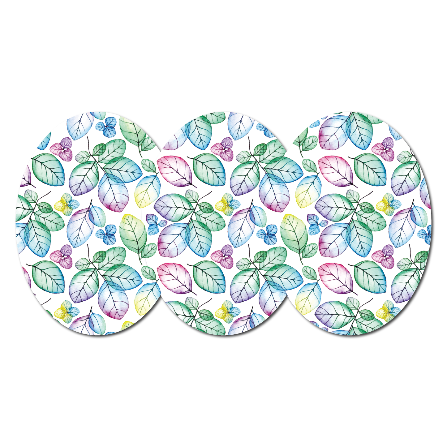 Hydrangea and Leaves 3 Pack CGM Patches