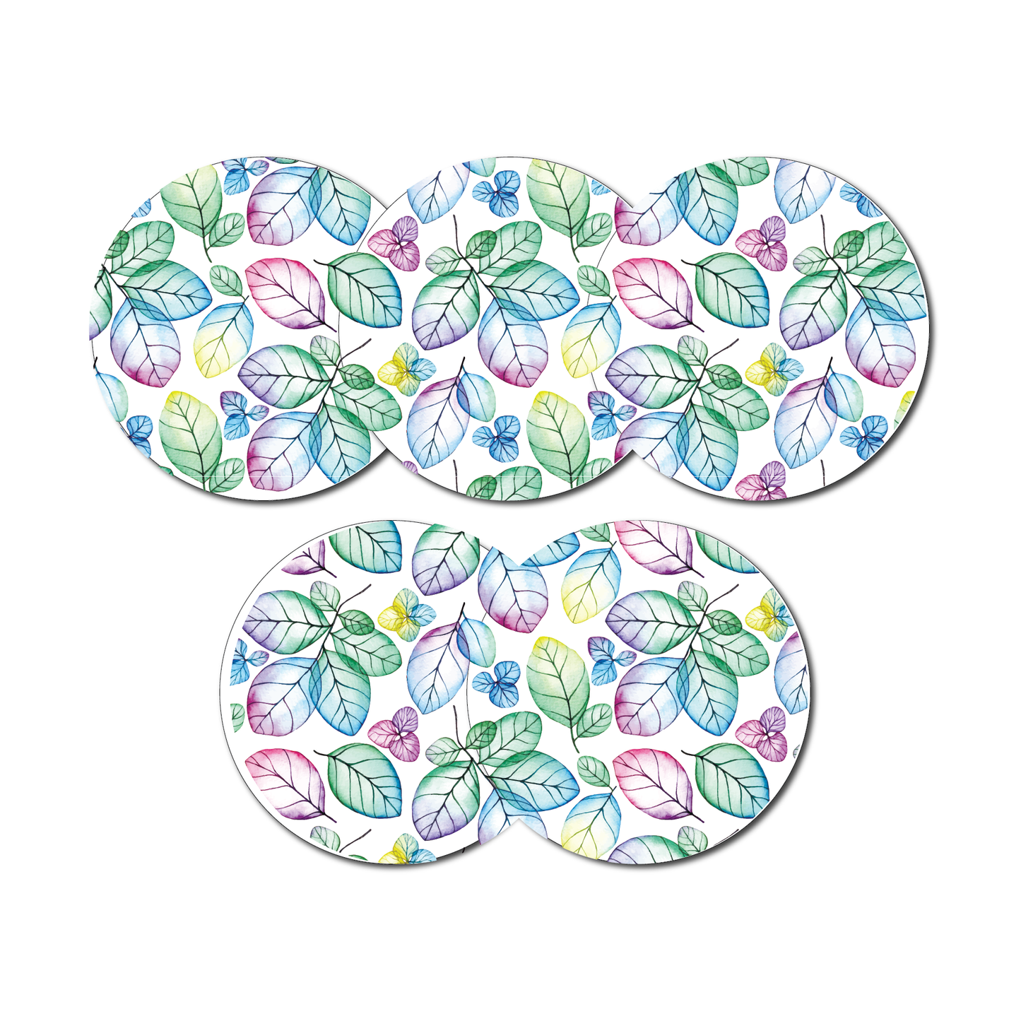 Hydrangea and Leaves 5 Pack CGM Patches