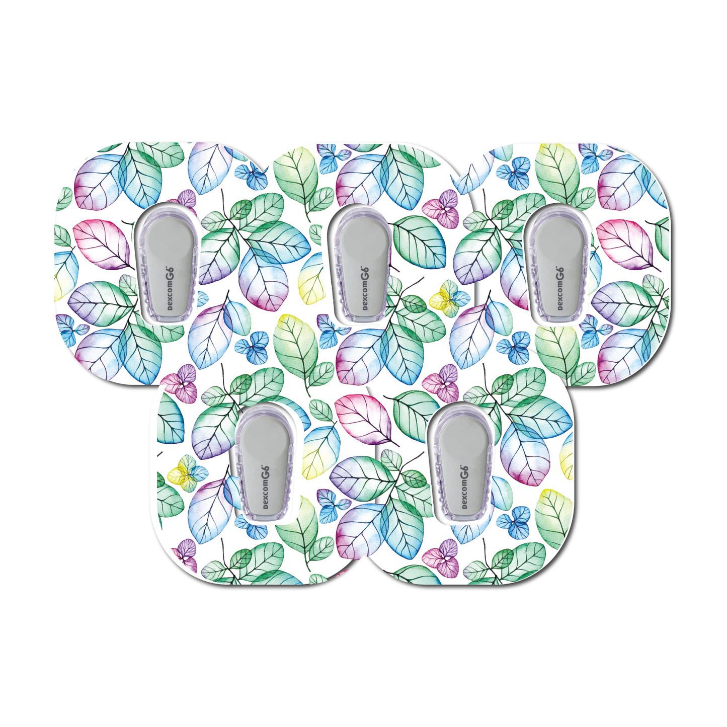 Hydrangea and Leaves 5 Pack CGM Patches