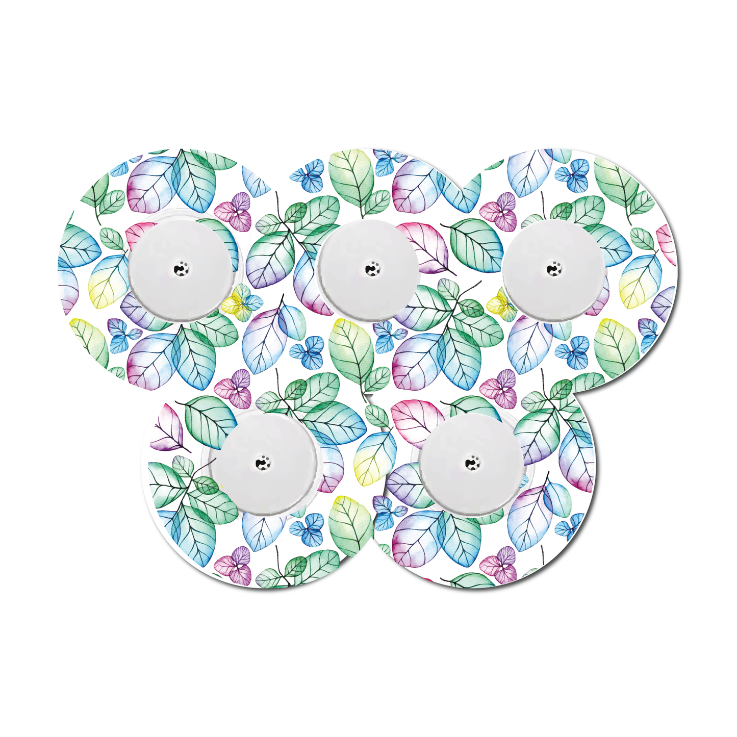 Hydrangea and Leaves 5 Pack CGM Patches