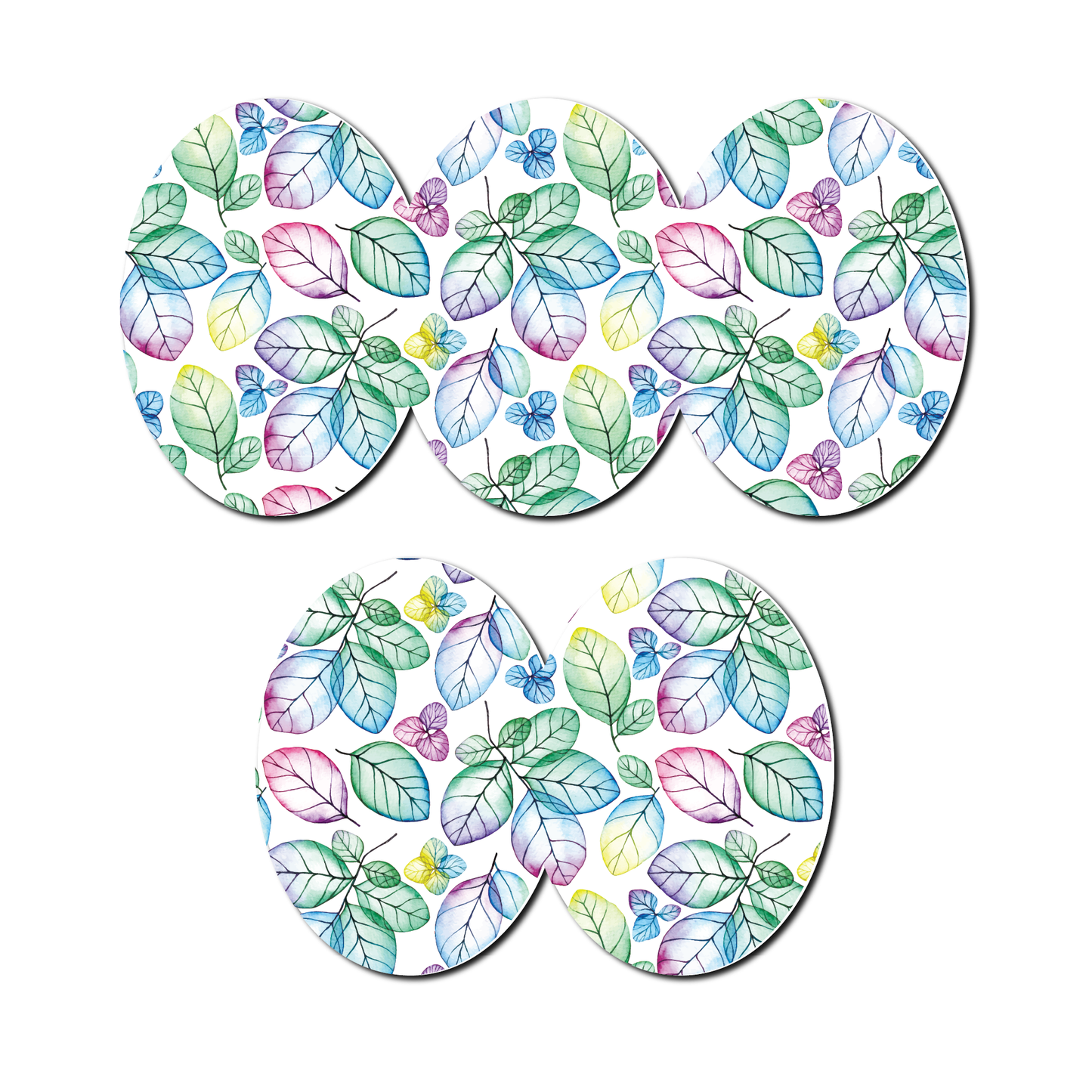 Hydrangea and Leaves 5 Pack CGM Patches