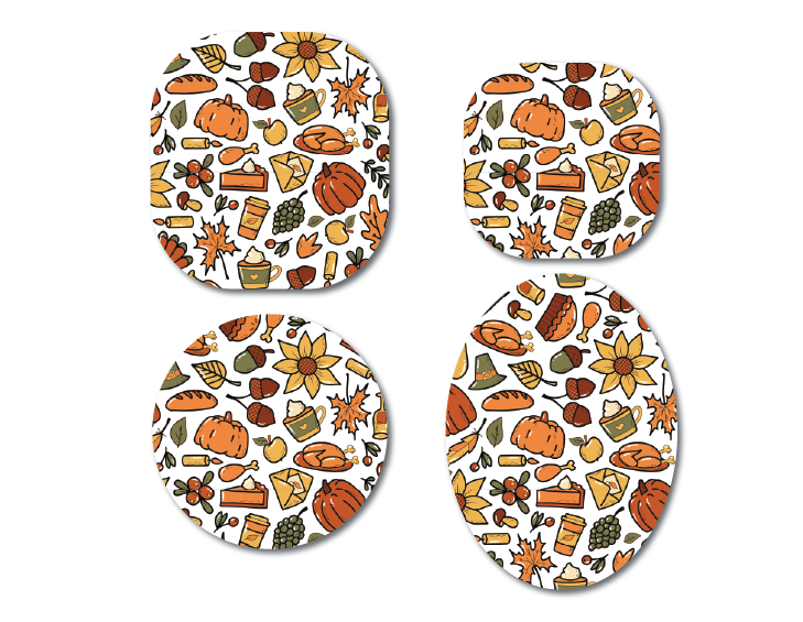 Thanksgiving Doodle CGM Decorative Over Patch (No Hole)