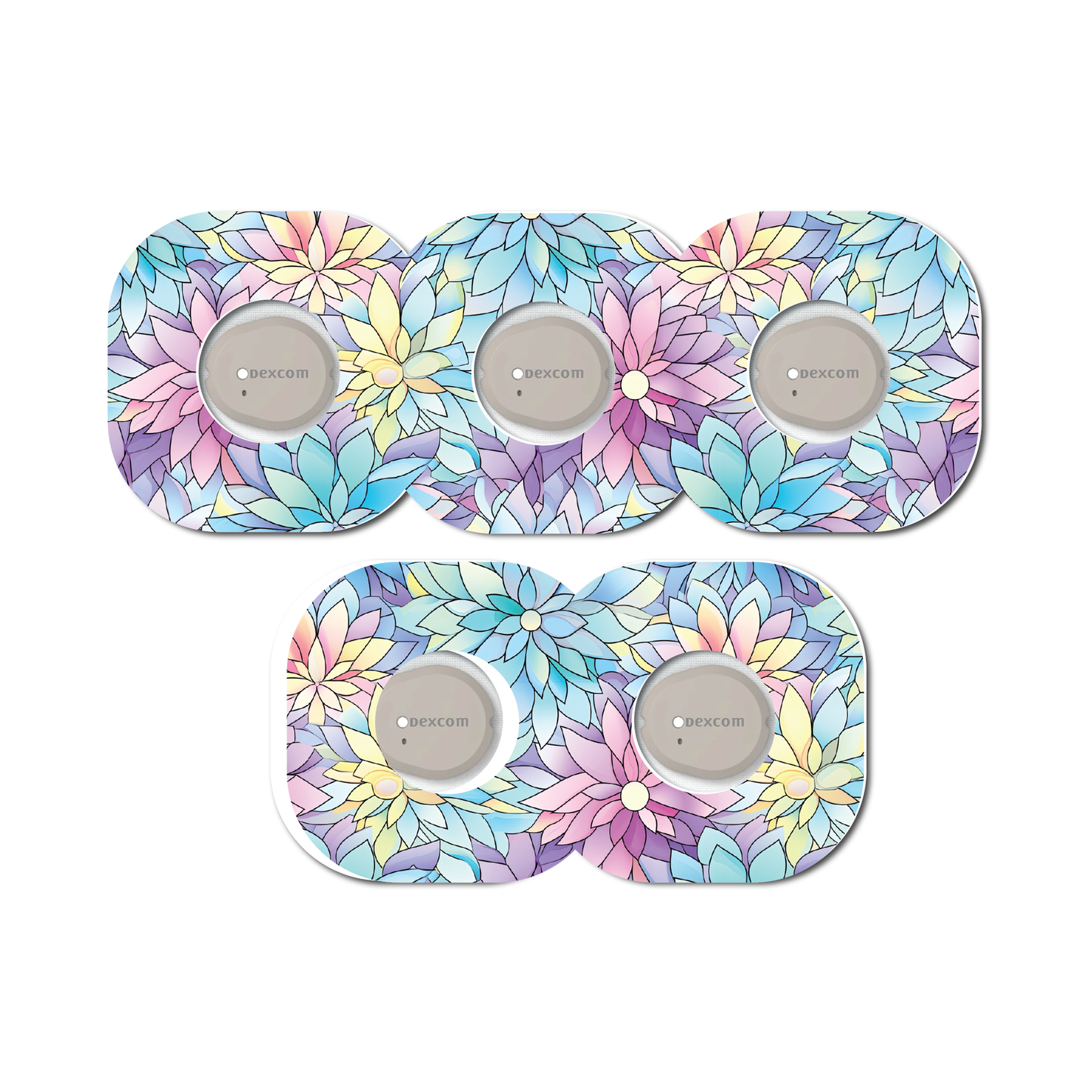 Stained Glass 5 Pack CGM Patches