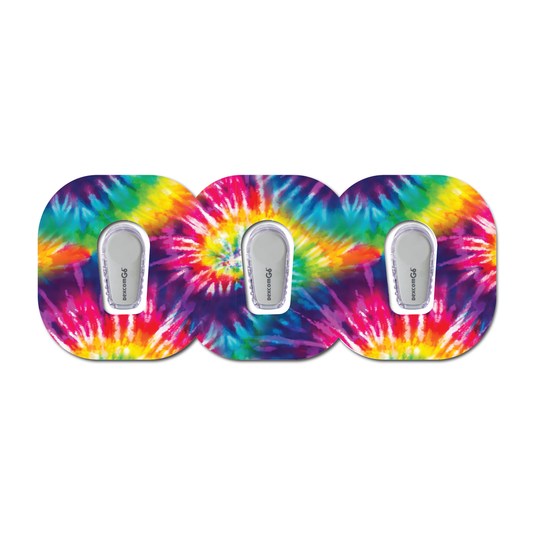 Retro Tie Dye 3 Pack CGM Patches