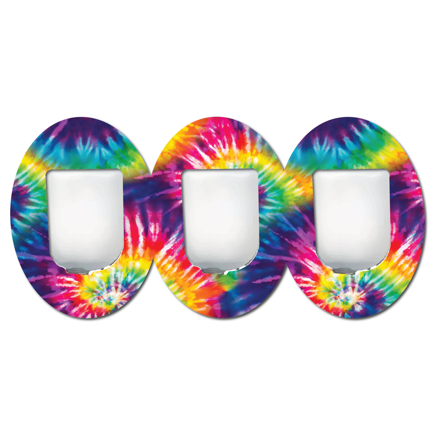 Retro Tie Dye 3 Pack CGM Patches