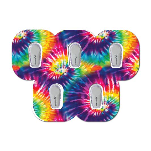 Retro Tie Dye 5 Pack CGM Patches
