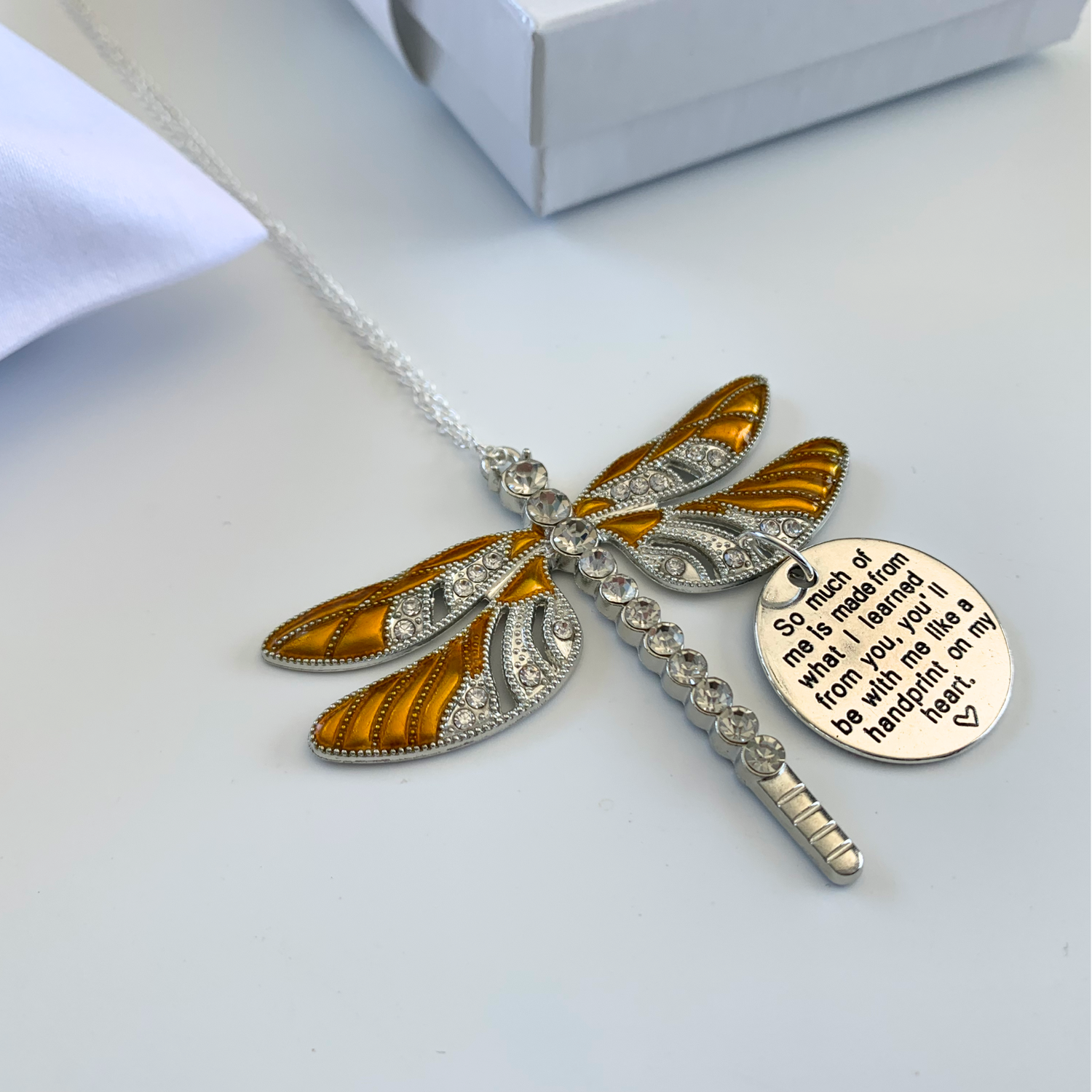 Gold Dragonfly Keepsake Pendant Collection