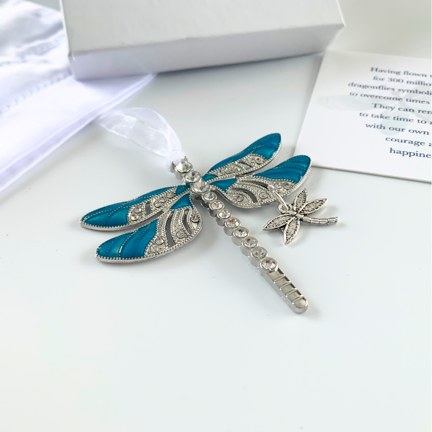 Teal Dragonfly Keepsake Pendant Collection