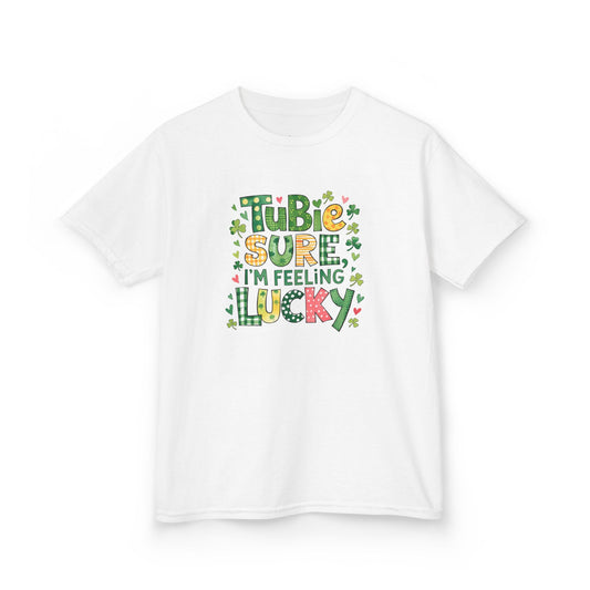 Tubie Sure  I'm Feeling Lucky St. Patrick's Day Shirt-Kids Tee