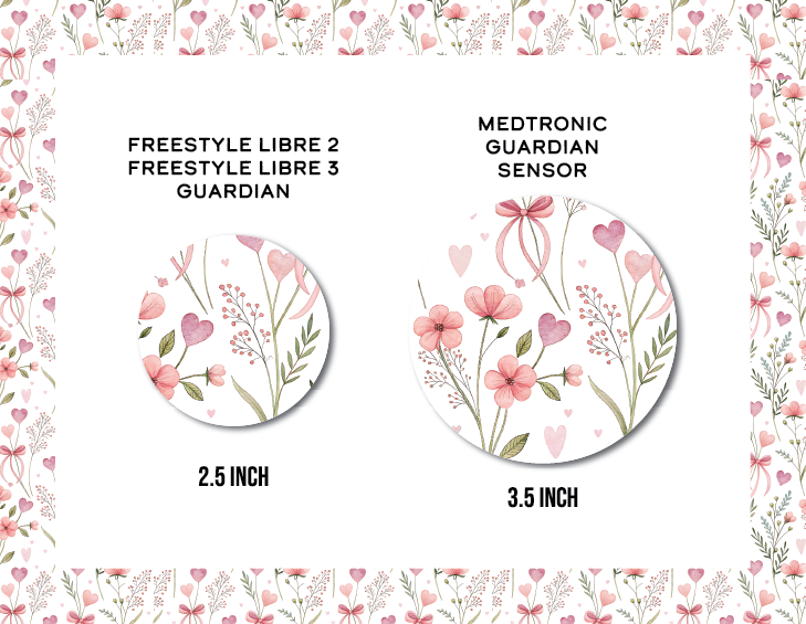 Floral Coquette CGM Decorative Over Patch (No Hole)